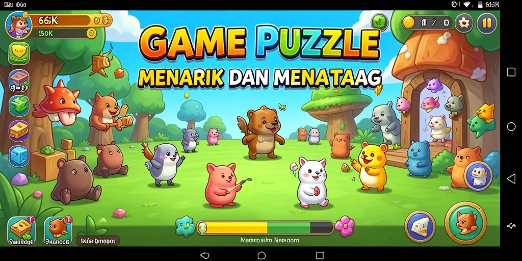 Screenshot gameplay 66K yang menampilkan tantangan Puzzle yang seru.