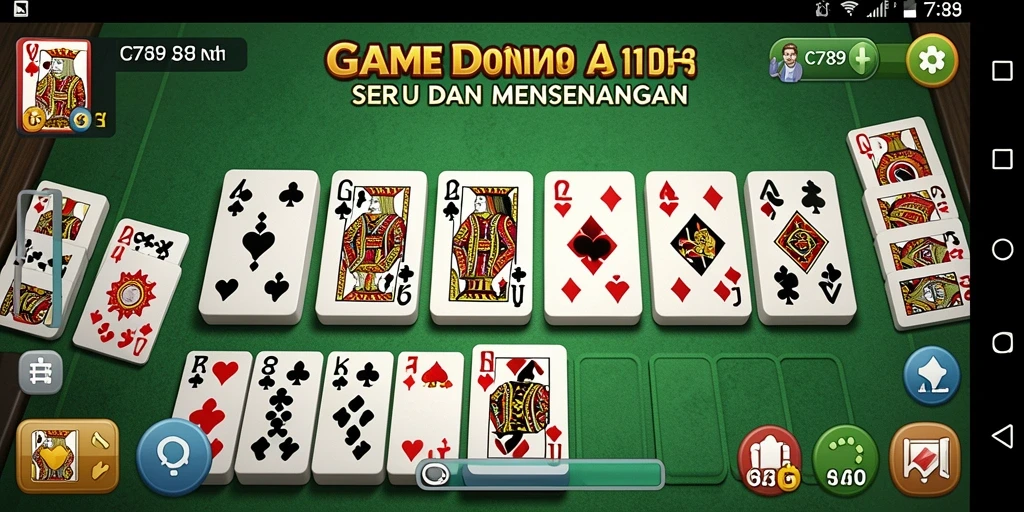 Tampilan screenshot C789 menampilkan gameplay seru dalam permainan Domino.
