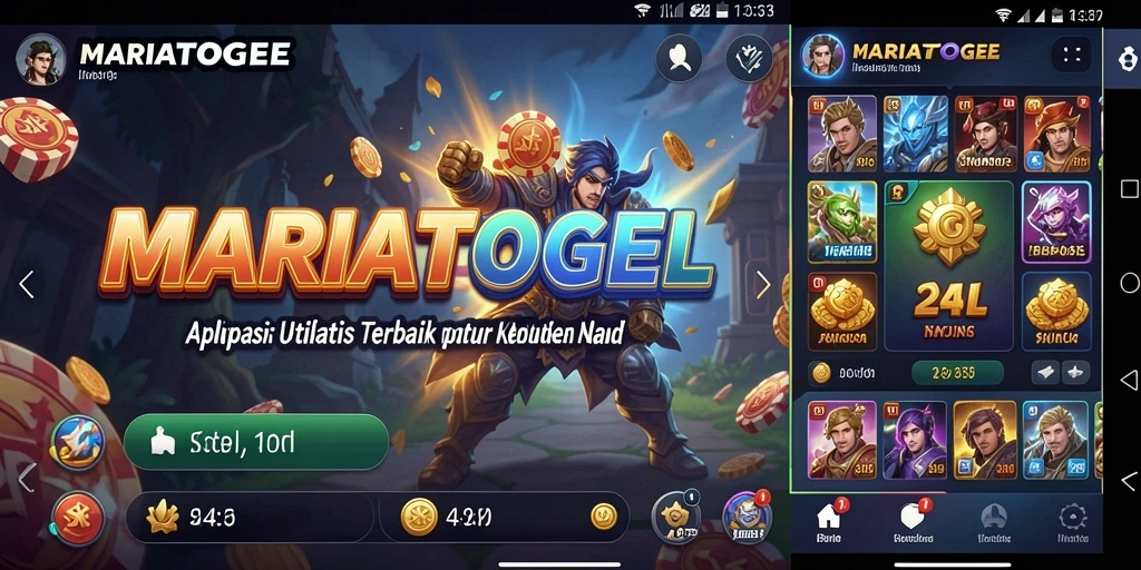 Tampilan antarmuka utama MARIATOGEL yang sederhana dan efektif.