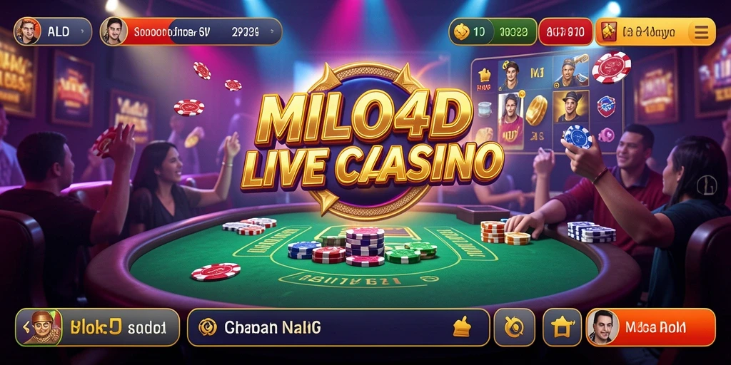 Tampilan gameplay Live Casino yang menarik dan interaktif di MILO4D.