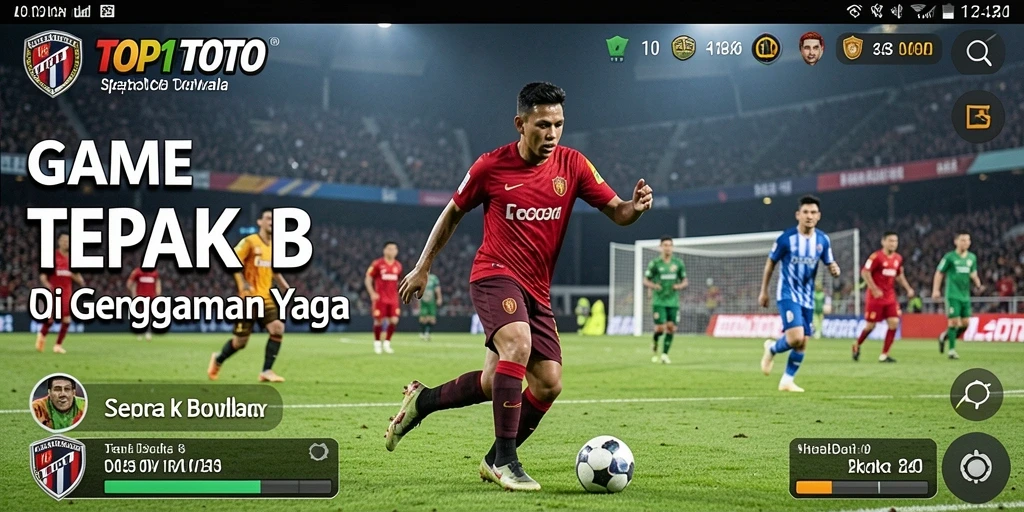 Tampilan gameplay seru dalam game sepak bola TOP1TOTO.